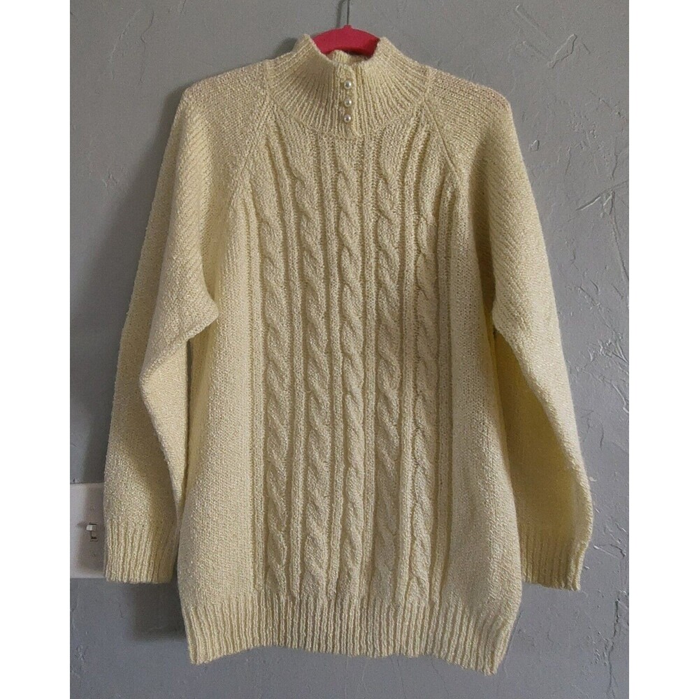 Miranda Sweater Crochet Women's Size L  Acrylic,19 Inch Of Arm To Armp & 27 Long